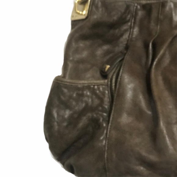 Junior Drake Hobo Bag Supple Italian Leather Large Lambskin Brown Chocolate EUC - Picture 3 of 12